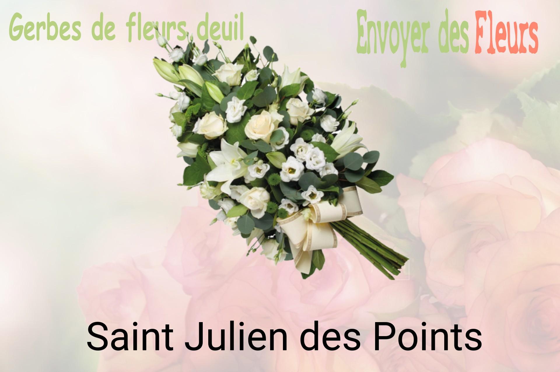 Gerbe de fleurs de deuil livrée à Saint-Julien-des-Points